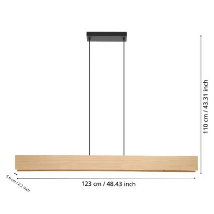 Eglo - LED RGBW Hämardatav lühter LED/35W/230V 2700-6500K