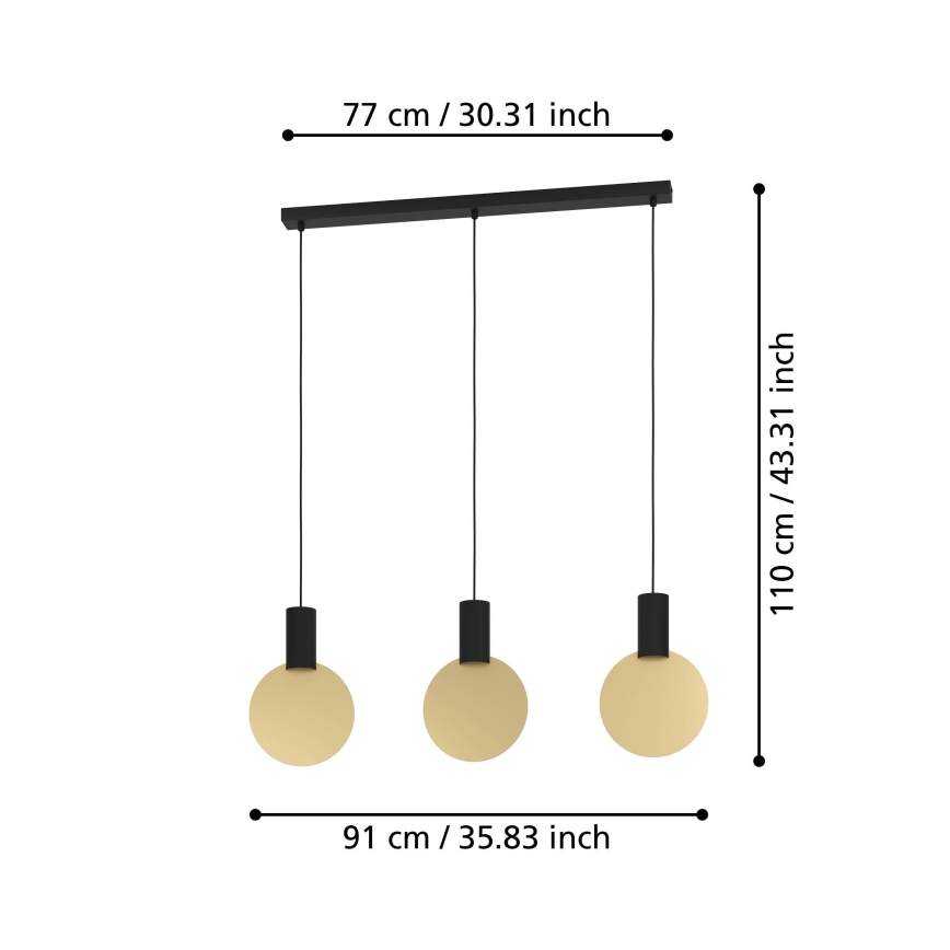 Eglo - LED Lühter 3xGU10/4,5W/230V 3000K