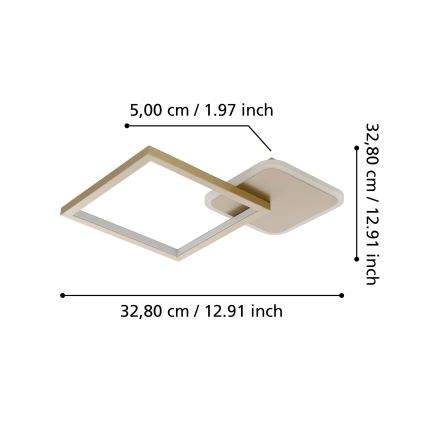 Eglo - LED Hämardatav laevalgusti LED/15W/230V kuldne + kaugjuhtimispult