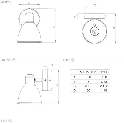 Eglo - LED Seinavalgusti vannituppa 1xGU10/3W/230V IP44