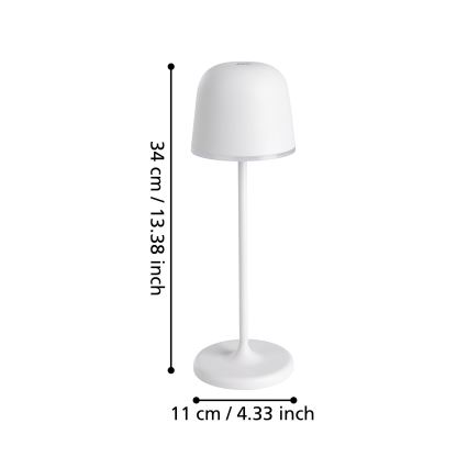 Eglo - LED Hämardatav väli laetav lamp LED/2,2W/5V 1800 mAh hall IP54