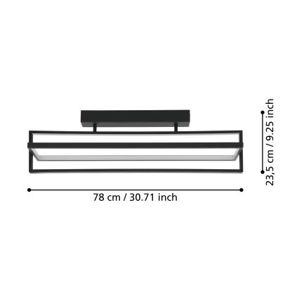 Eglo - LED Hämardatav laevalgusti LED/34W/230V + kaugjuhtimispult
