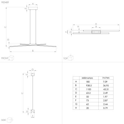 Eglo - LED Hämardatav lühter 2xLED/13W/230V