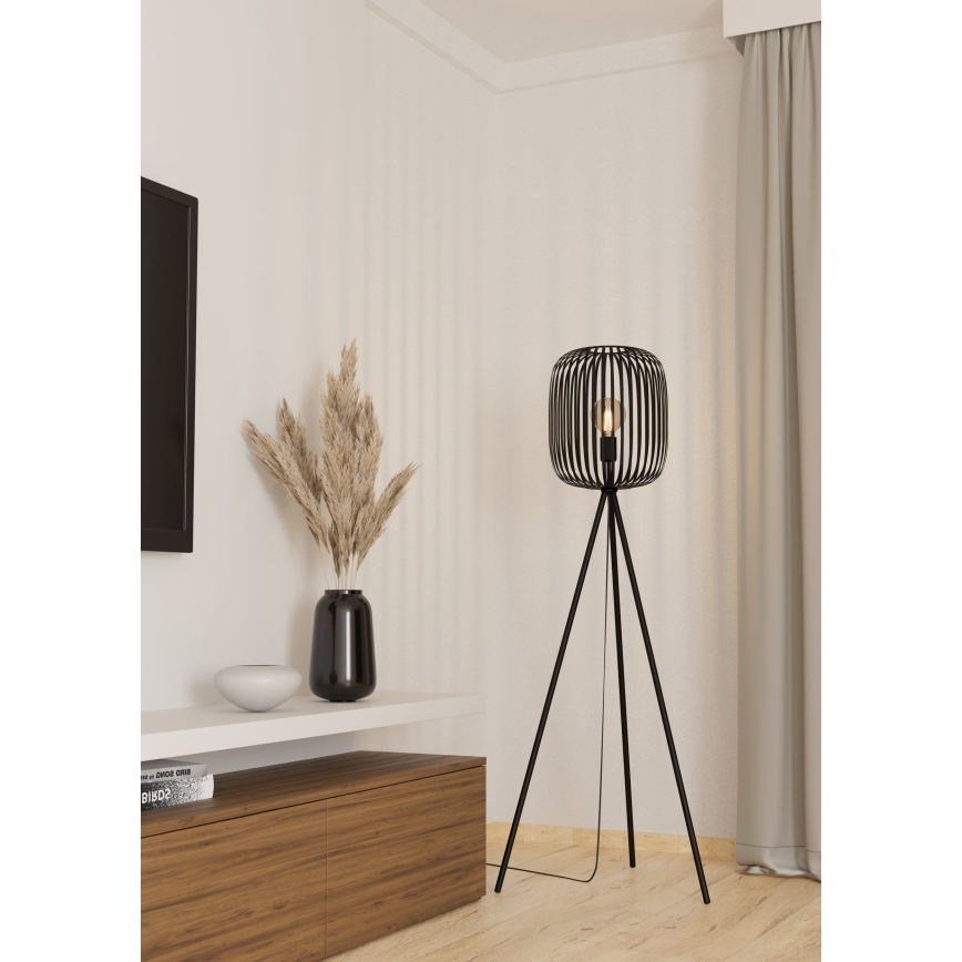 Eglo - Põrandalamp 1xE27/40W/230V must