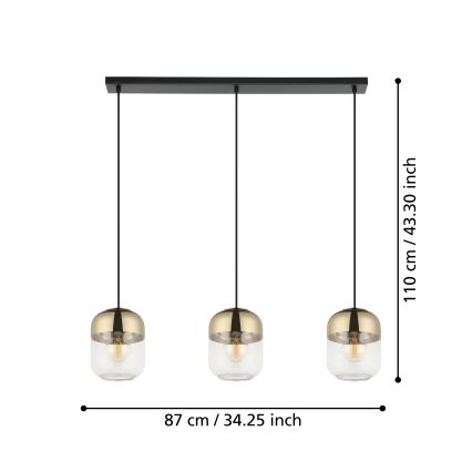 Eglo - Lühter 3xE27/40W/230V