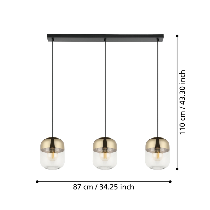 Eglo - Lühter 3xE27/40W/230V