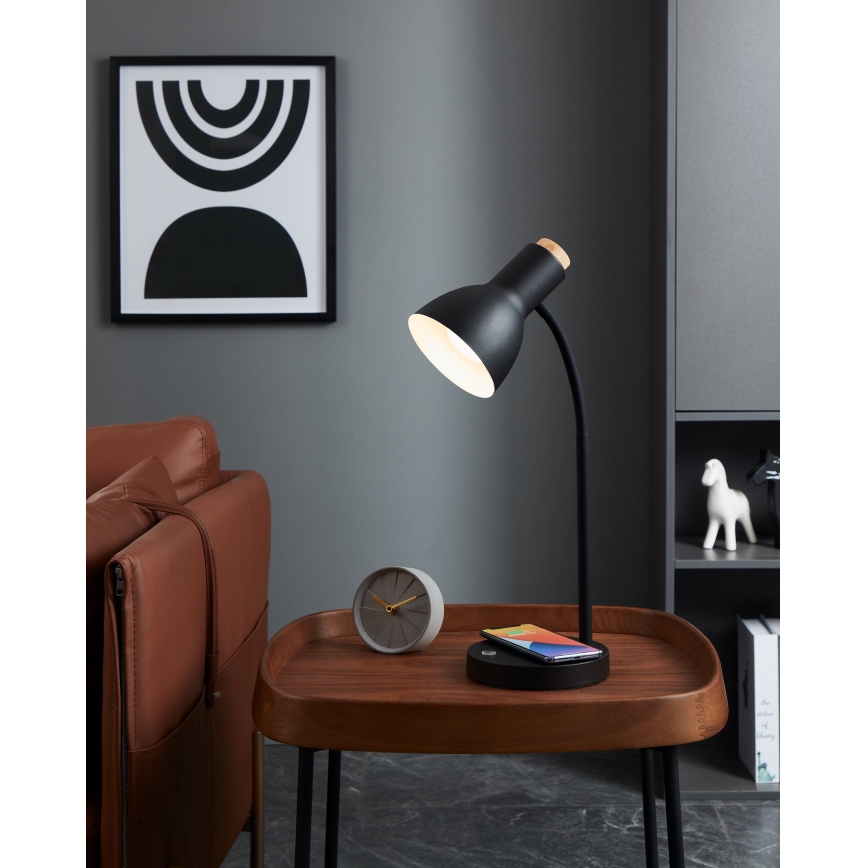 Eglo - LED Hämardatav laualamp juhtmevaba laadijaga LED/5,5W/230V