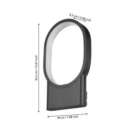 Eglo - LED Seinavalgusti LED/10,8W/230V