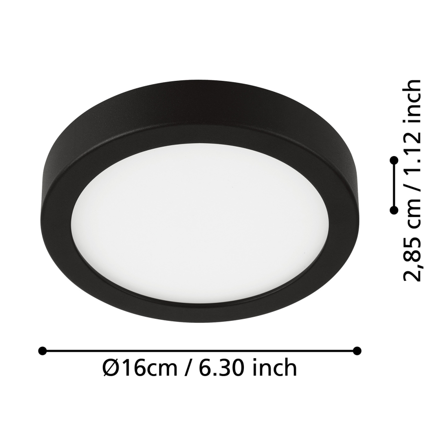 Eglo - LED Laevalgusti vannituppa LED/11W/230V IP44 must