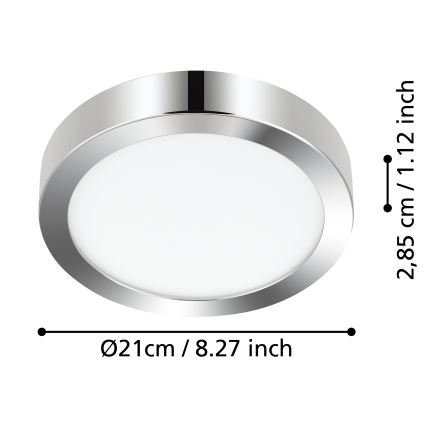Eglo - LED Laevalgusti vannituppa LED/17W/230V IP44 läikiv kroom