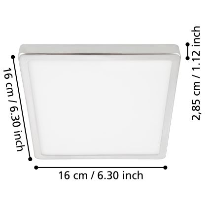 Eglo - LED Laevalgusti vannituppa LED/11W/230V IP44 läikiv kroom