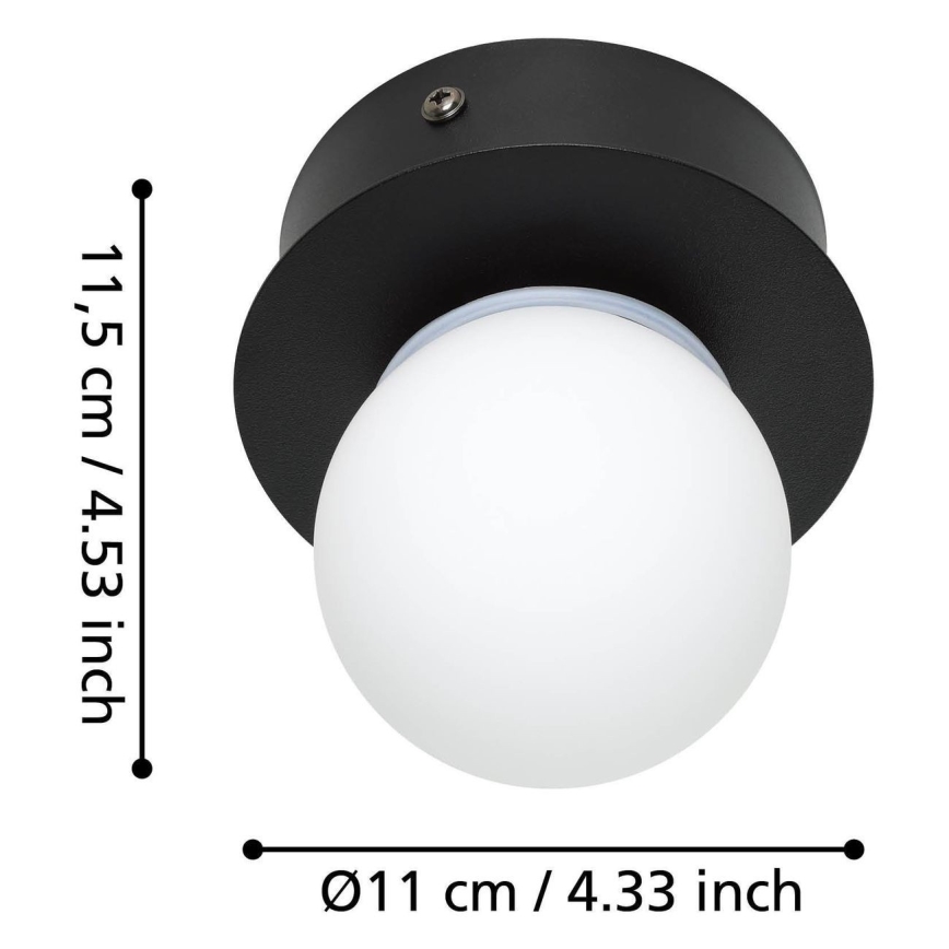 Eglo - LED Laevalgusti vannituppa LED/3,3W/230V IP44 must