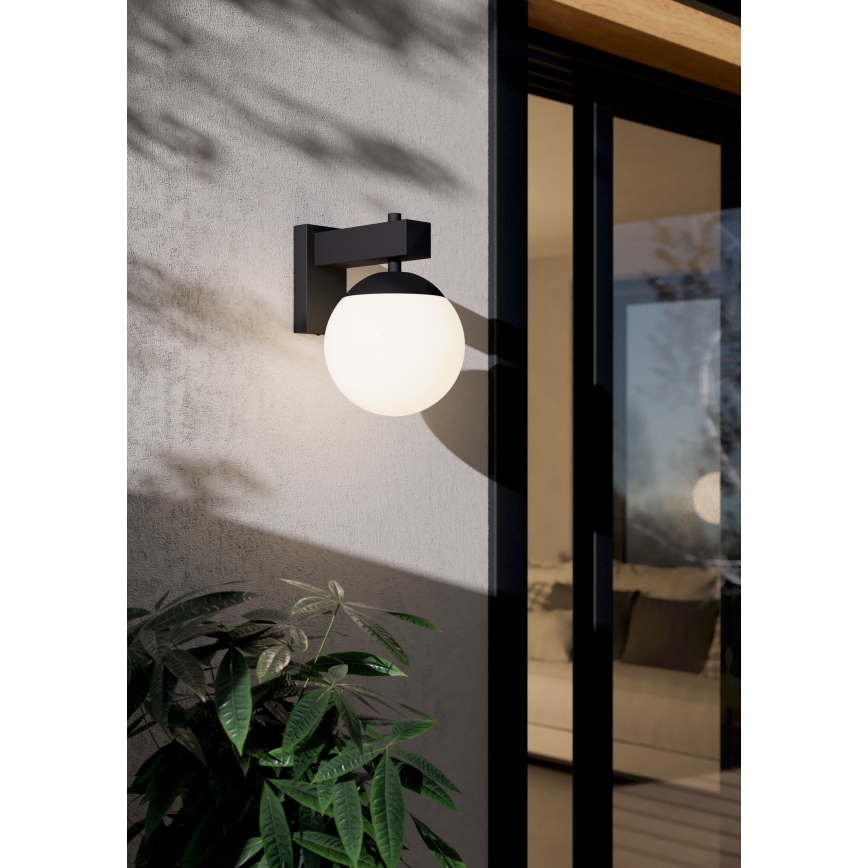 Eglo - Väli seinavalgusti 1xE27/40W/230V must IP44
