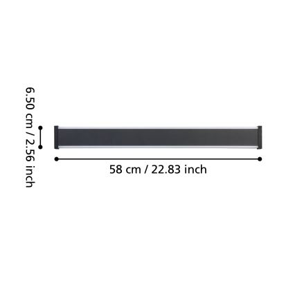 Eglo - LED Väli seinavalgusti 2xLED/7W/230V 3000K IP55 must