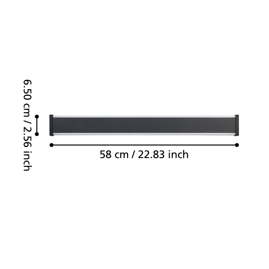 Eglo - LED Väli seinavalgusti 2xLED/7W/230V 3000K IP55 must