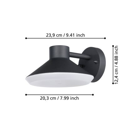 Eglo - LED Väli seinavalgusti 1xGU10/4,6W/230V IP44