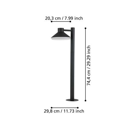 Eglo - LED Välivalgusti 1xGU10/4,6W/230V IP44
