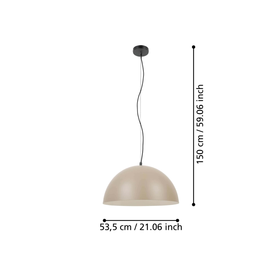 Eglo - Lühter 1xE27/40W/230V beež