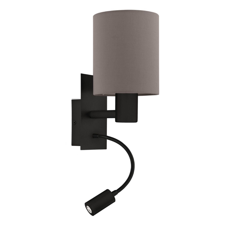 Eglo - LED Paindlik lamp 1xE27/40W/230V + LED/3,8W pruun