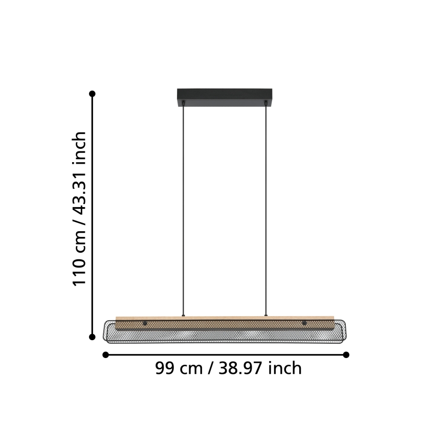 Eglo - LED RGBW Hämardatav lühter LED/34W/230V 2700-6500K
