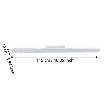Eglo 900708 - LED laelamp TURCONA-B LED/21W/230V 3000K 118,7 cm