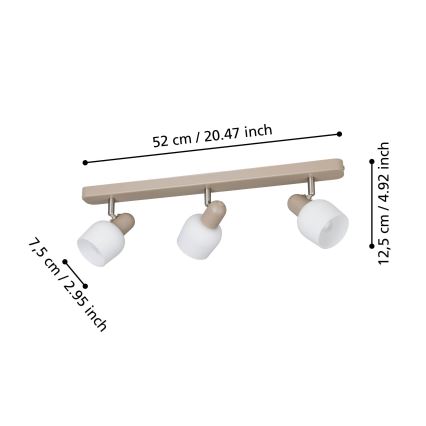 Eglo - Kohtvalgusti 3xE14/18W/230V