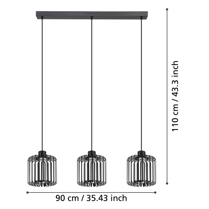 Eglo - LED RGBW Hämardatav lühter 3xLED/3,7W/230V 2700-6500K