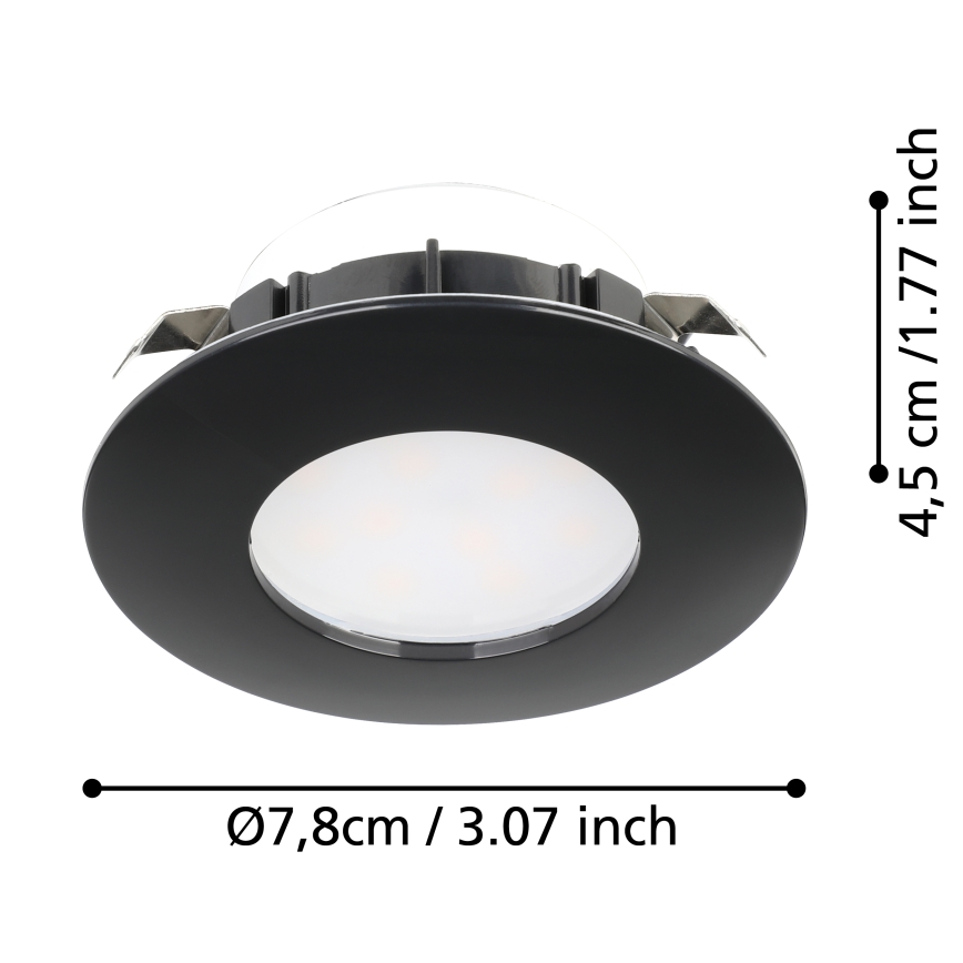 Eglo - KOMPLEKT 3x LED Süvistatav valgusti vannituppa PINEDA LED/4,9W/230V IP44