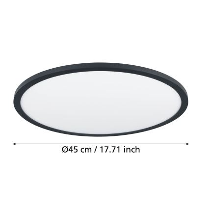 Eglo - LED Hämardatav laevalgusti LED/33,5W/230V d. 45 cm must