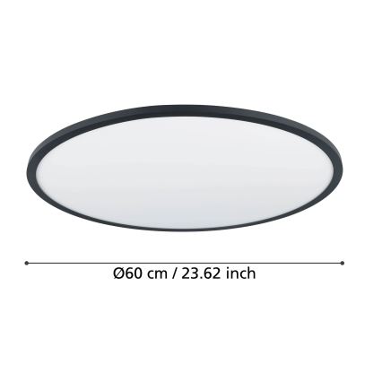 Eglo - LED Hämardatav laevalgusti LED/41W/230V d. 60 cm must