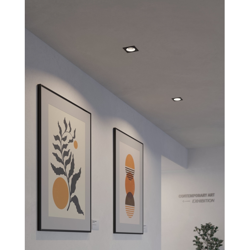 Eglo - LED RGBW Hämardatav süvistatav valgusti LED/4,7W/230V must