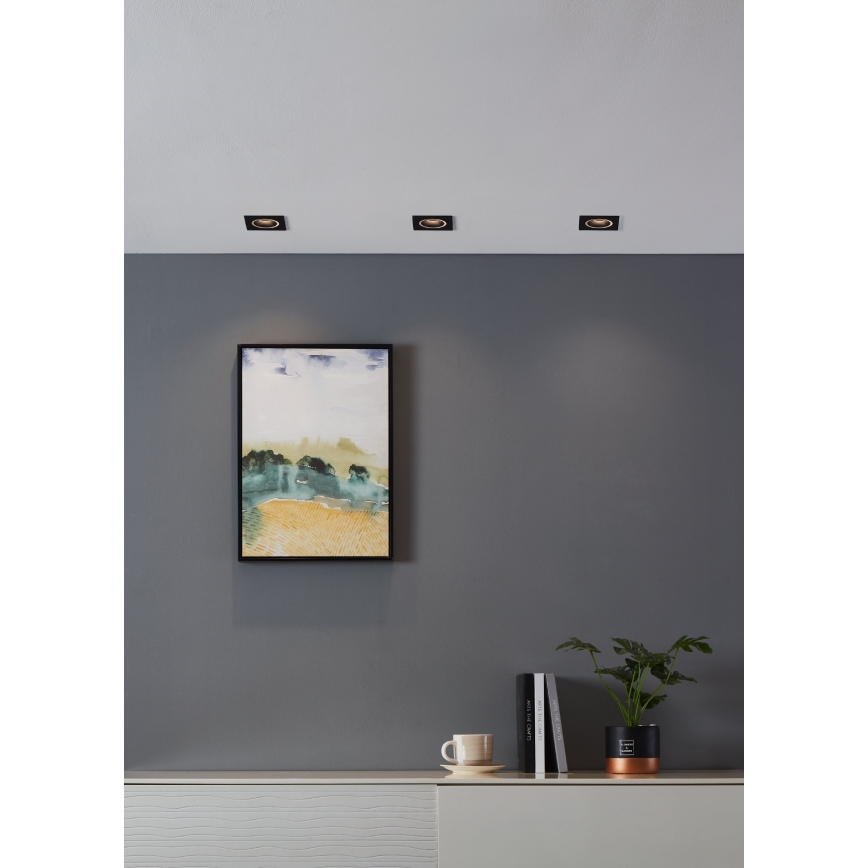 Eglo - LED RGBW Hämardatav süvistatav valgusti LED/4,7W/230V must