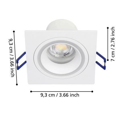 Eglo - LED RGBW Hämardatav süvistatav valgusti LED/4,7W/230V valge