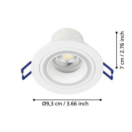 Eglo - LED RGBW Hämardatav süvistatav valgusti LED/4,7W/230V valge