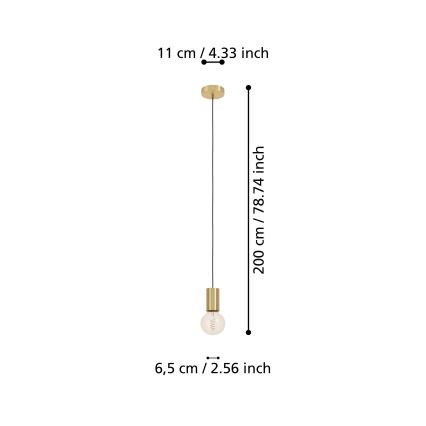 Eglo - Lühter 1xE27/40W/230V kuldne