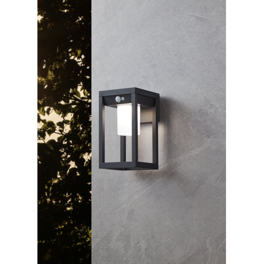 Eglo - LED päikeseenergia seinavalgusti anduriga LED/3,7W/3,7V 2000 mAh IP44