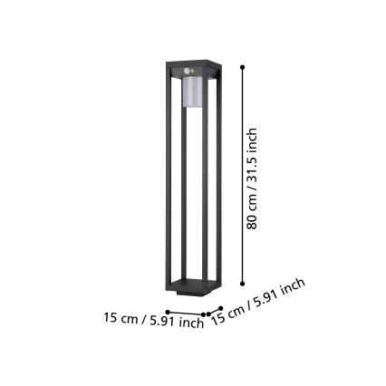 Eglo - LED Päikesepaneeliga valgusti anduriga LED/3,7W/3,7V 2000 mAh IP44