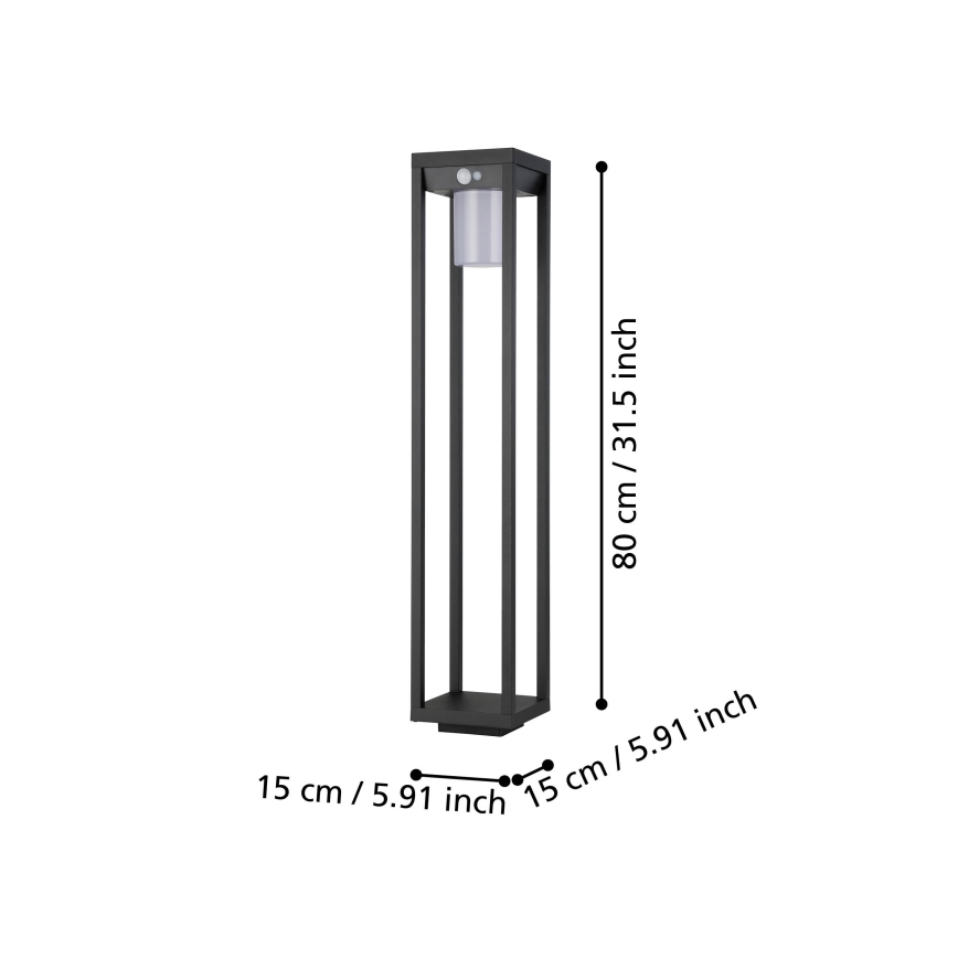 Eglo - LED Päikesepaneeliga valgusti anduriga LED/3,7W/3,7V 2000 mAh IP44
