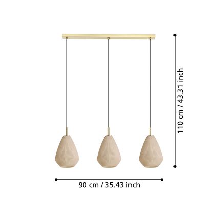 Eglo - Lühter 3xE27/40W/230V