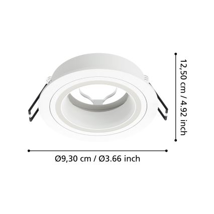 Eglo - Süvistatav valgusti 1xGU10/35W/230V valge