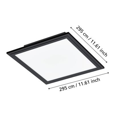 Eglo - LED Laevalgusti LED/14W/230V 30x30 cm must