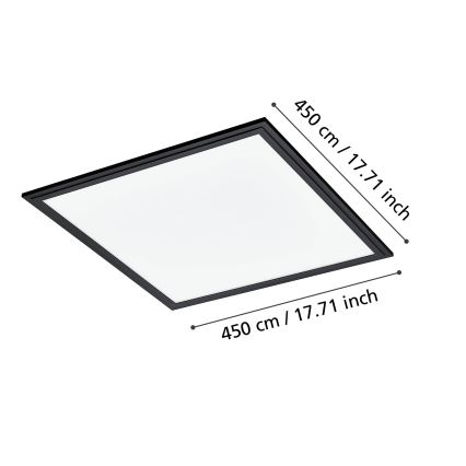 Eglo - LED Laevalgusti LED/21,5W/230V 45x45 cm must