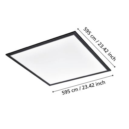 Eglo - LED Laevalgusti LED/33W/230V 60x60 cm must