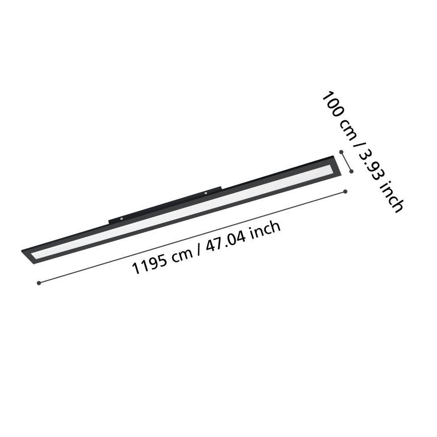 Eglo - LED Laevalgusti LED/38W/230V 120x10 cm must