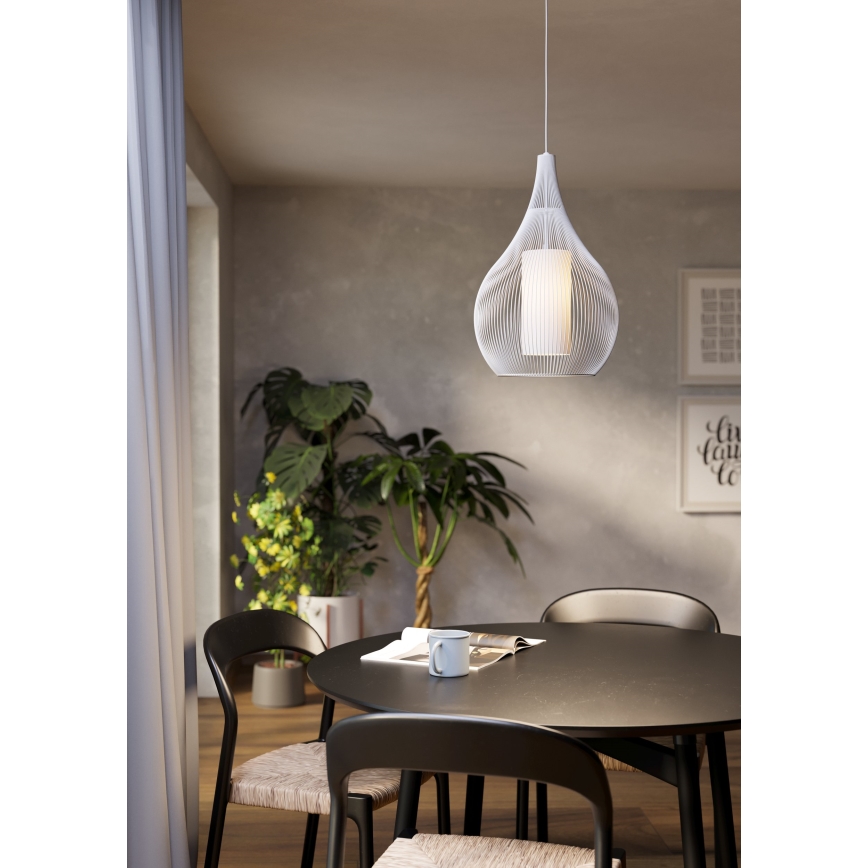 Eglo - Lühter 1xE27/40W/230V valge