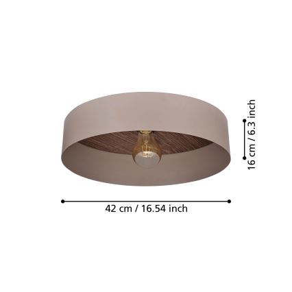 Eglo 900838 - Laevalgusti DUAIA 1xE27/40W/230V pruun