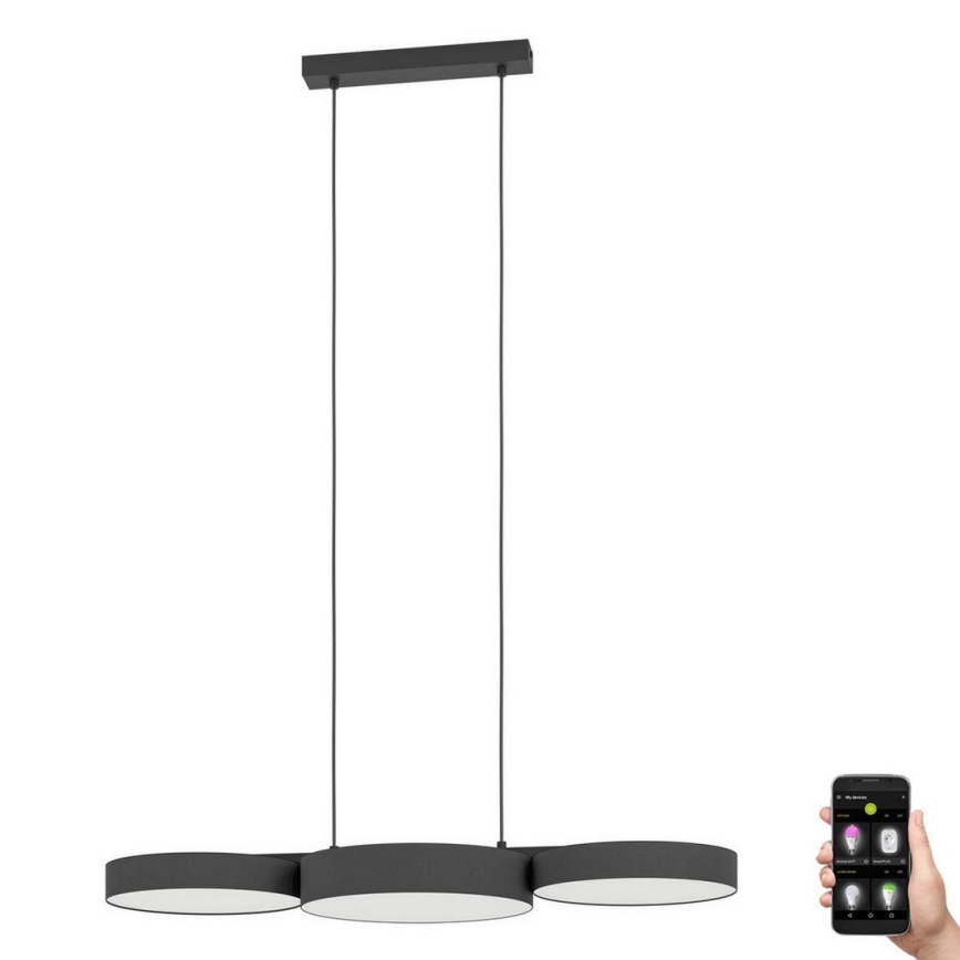 Eglo - LED RGBW Hämardatav lühter 3xLED/7,5W/230V 2700-6500K must
