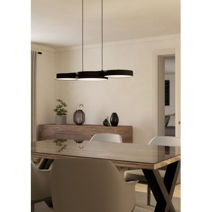 Eglo - LED RGBW Hämardatav lühter 3xLED/7,5W/230V 2700-6500K must