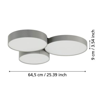 Eglo - LED RGB Hämardatav laevalgusti 3xLED/7,5W/230V 2700-6500K hall