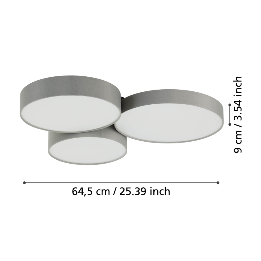 Eglo - LED RGB Hämardatav laevalgusti 3xLED/7,5W/230V 2700-6500K hall